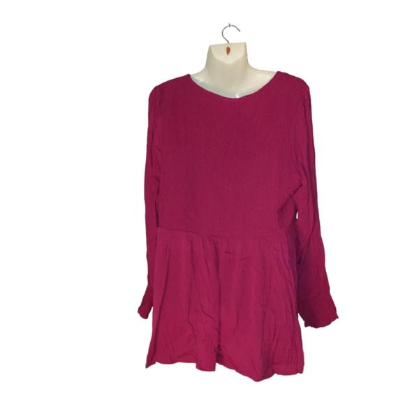 Torrid Burgundy Purple Babydoll Top- New with Tags - Picture 2 of 10